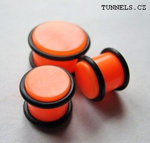Plug 2 gumičky - oranžový